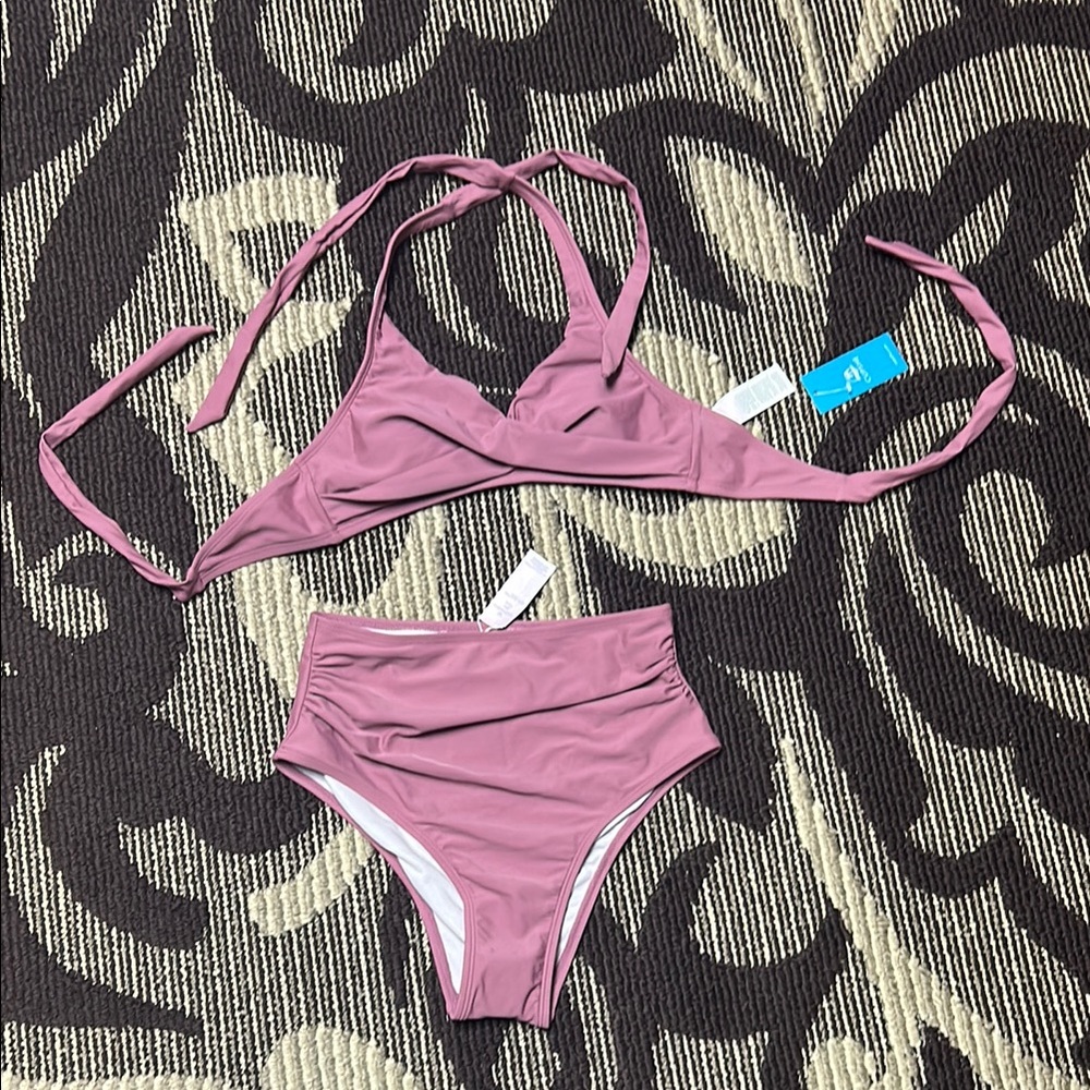 Cupshe Dusty Rose Bikini Set